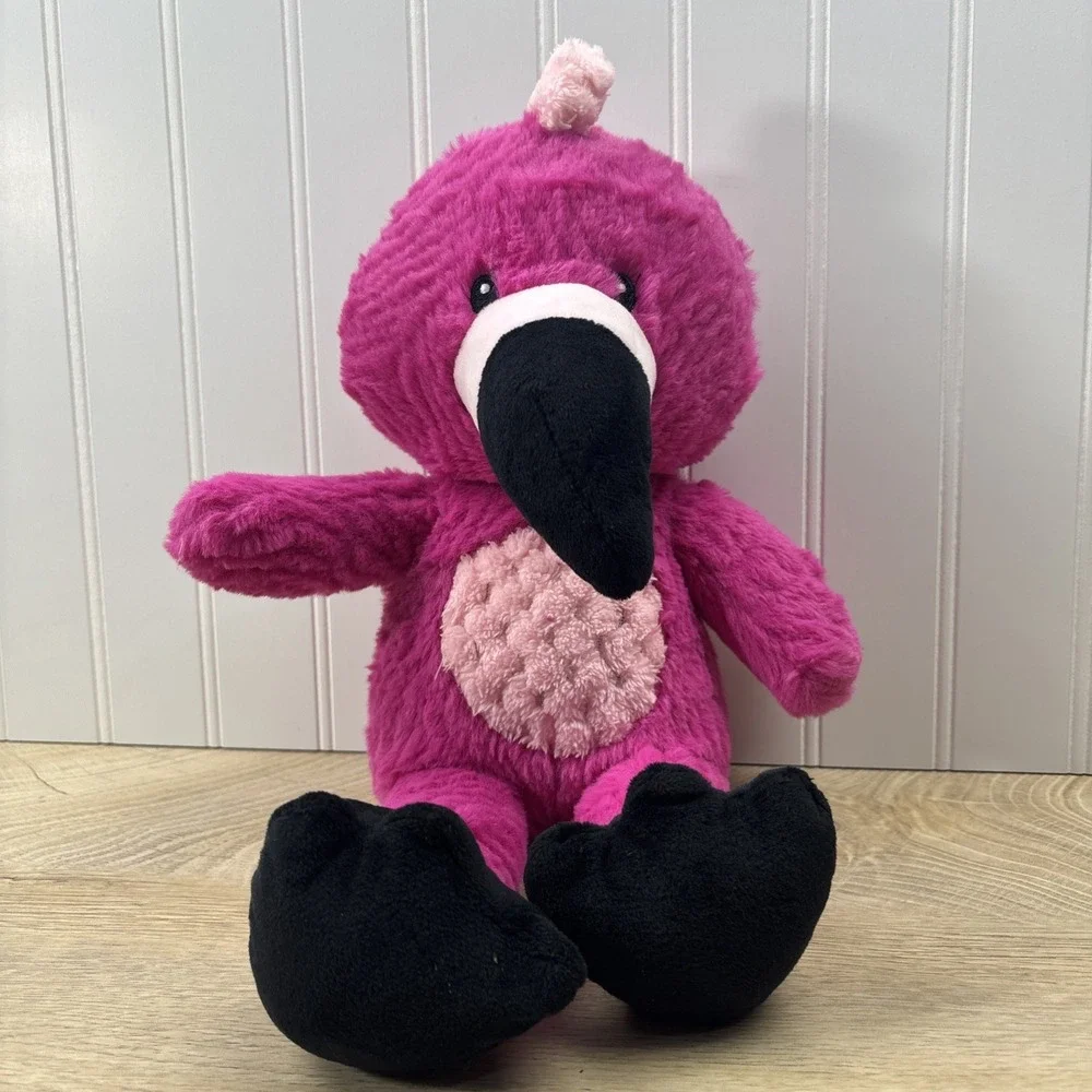 Spark Create Imagine Pink Flamingo Bird Plush Stuffed Animal Baby Rattle Crinkle